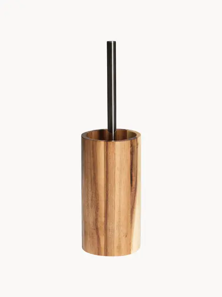 Szczotka do WC z drewna akacjowego Wood, Drewno akacjowe, Ø 10 x W 36 cm