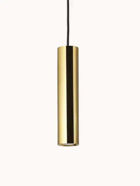 Lámpara de techo pequeña Paris, Pantalla: acero recubierto, Anclaje: acero recubierto, Cable: plástico, Dorado, Ø 6 x Al 28 cm