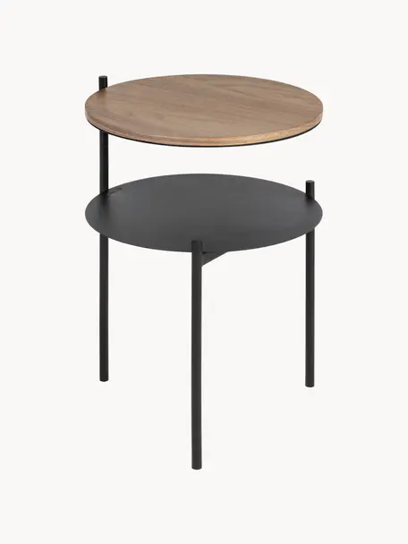 Table de chevet en bois Tu, Noir, bois foncé, Ø 40 x haut. 52 cm