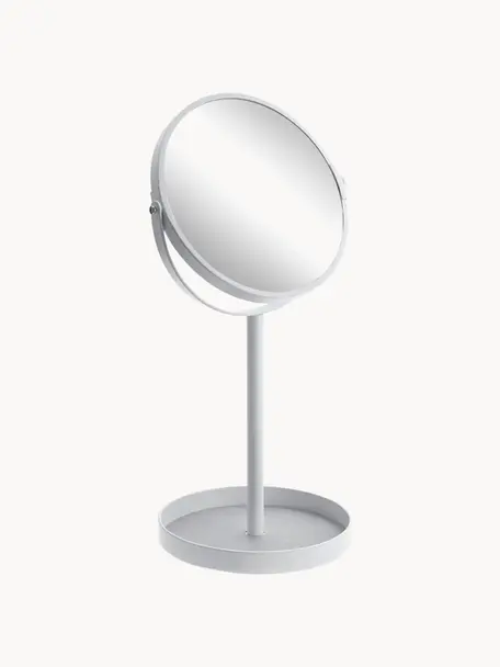 Specchio cosmetico Tower, Superficie dello specchio: lastra di vetro, Bianco, Larg. 18 x Alt. 33 cm