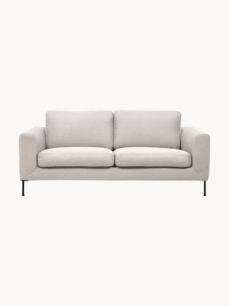 Sofa Cucita (2-Sitzer), Bezug: Webstoff (Polyester) Der , Gestell: Massives Kiefernholz, FSC, Webstoff Hellbeige, B 187 x T 94 cm