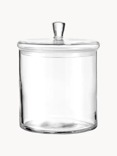 Handgemaakte glazen opbergpot Top, verschillende formaten, Glas, Transparant, Ø 15 x H 17 cm