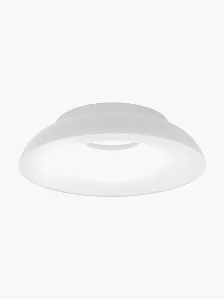 Veľké stropné LED svietidlo Maggiolone, Lakovaný hliník, Biela, Ø 60 x V 15 cm