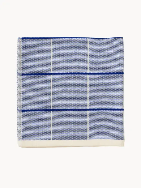Bavlněné pruhované utěrky Herman, 2 ks, 100 % bavlna, Bílá, tmavě modrá, světle modrá, Š 50 cm, D 50 cm