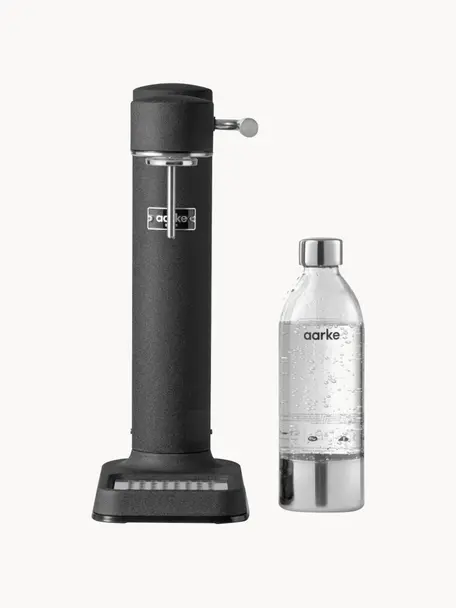 Waterbubblerset Carbonator 3, Fles: kunststof, BPA-vrij, Mat zwart, Set met verschillende formaten