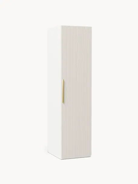 Armario modular Simone, 1 puerta (50 cm), diferentes variantes, Estructura: aglomerado con certificad, Madera, beige claro, Interior Basic (An 50 x Al 200 cm)