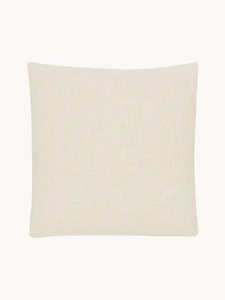 Copricuscino Anise, 100% cotone, Bianco crema, Larg. 45 x Lung. 45 cm