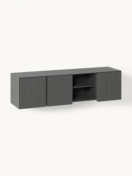 Meuble bas à surface cannelée Shea, MDF laqué

Ce produit est fabriqué à partir de bois certifié FSC® issu d'une exploitation durable, Gris foncé, larg. 150 x haut. 41 cm