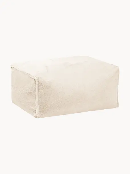 Cojín de suelo de piel sintética Softy, Tapizado: piel sintética (100% poli, Beige claro, An 65 x Al 35 cm