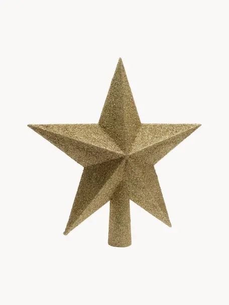 Estrella Árbol de Navidad irrompible Stern, 19 cm, Plástico, purpurina, Dorado, Al 19 cm