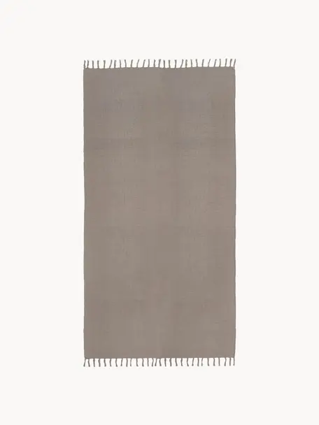 Ręcznie tkany dywan z bawełny Agneta, 100% bawełna, Taupe, S 200 x D 300 cm (Rozmiar L)