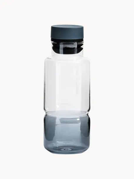 Essig- & Ölflasche Billund mit Farbverlauf, Deckel: Biokomposit, Flasche: Borosilikatglas, Transparent, Dunkelblau, Ø 6 x H 16 cm