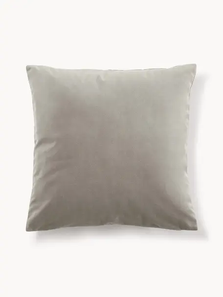 Poszewka na poduszkę z aksamitu Rush, 2 szt., 100% poliester z recyklingu, Szary, S 45 x D 45 cm