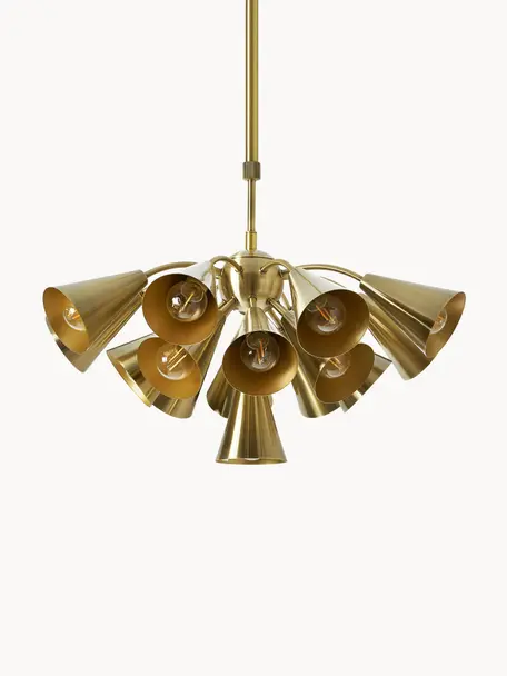 Suspension en métal Arturo, Métal, Doré, Ø 53 x haut. 93 cm