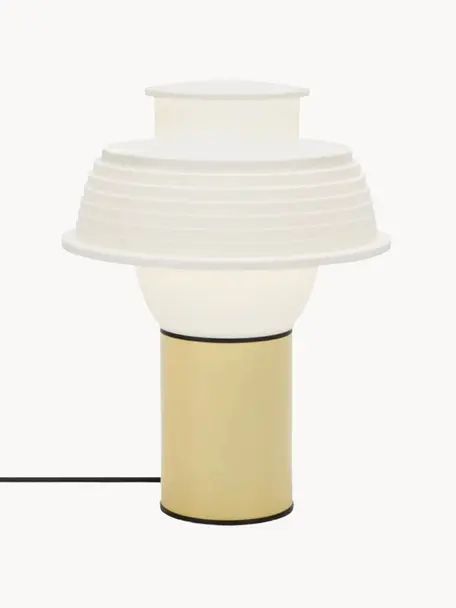 Malá stolní lampa TL2, Světle žlutá, bílá, černá, Ø 22 cm, V 28 cm