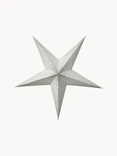 Gwiazda z papieru z możliwością podświetlenia Icilisse, Papier, Odcienie srebrnego, S 40 x W 40 cm