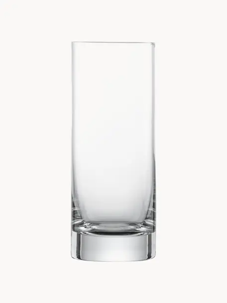 Verres à long drink en cristal Tavoro, 4 pièces, Verre cristal Tritan, Transparent, Ø 6 x haut. 16 cm, 340 ml