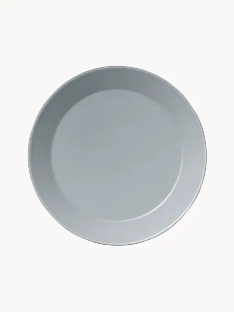 Plato postre de porcelana Teema, Porcelana vitro, Gris, Ø 18 cm