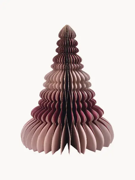 Vianočný stromček z papiera Wish, Papier, Odtiene ružovej, Ø 25 x V 30 cm