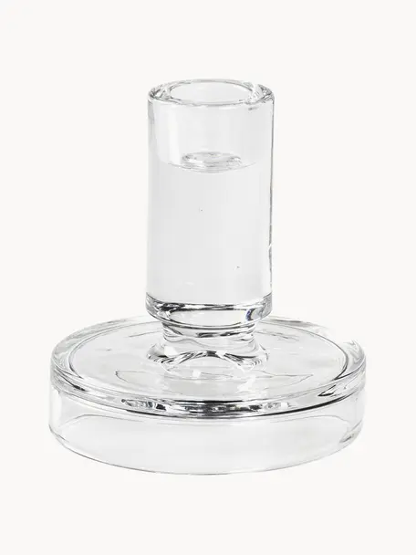 Kerzenhalter Petra aus Glas, verschiedene Grössen, Glas, Transparent, Ø 10 x H 11 cm