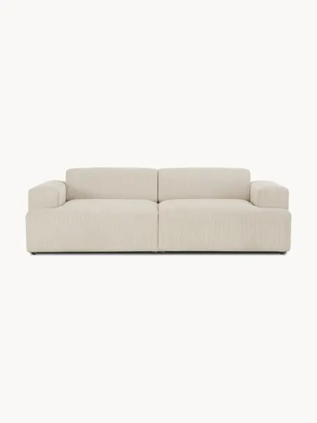 Cord-Sofa Melva (3-Sitzer), Bezug: Cord (92% Polyester, 8% P, Gestell: Massives Kiefernholz, FSC, Cord Hellbeige, B 238 x T 101 cm