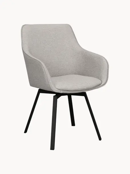 Otočná židle s područkami Alison, Greige, Š 58 cm, H 59 cm