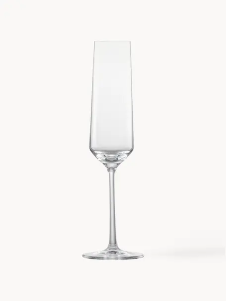 Copas flauta de champán de cristal Pure, 2 uds., Cristal Tritan

¡Trae el brillo del cristal a tu mesa de comedor! El cristal es excepcionalmente transparente y pesado, lo que significa que se siente valioso y al mismo tiempo tiene un buen aspecto. Además, los delicados cortes hacen de cada pieza un detalle especial, práctico y bonito., Transparente, Ø 7 x Al 25 cm, 200 ml