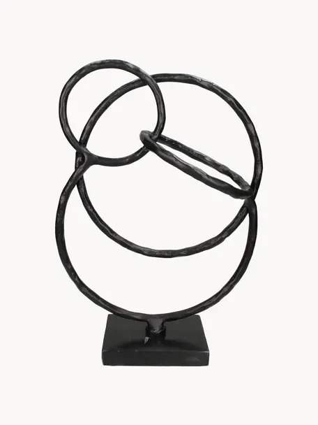 Oggetto decorativo fatto a mano Sculpture, Alluminio rivestito, Nero, Larg. 29 x Alt. 40 cm