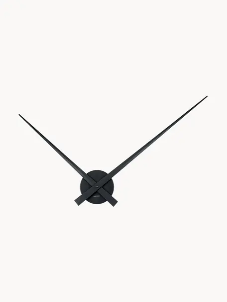 Reloj de pared Little Big Time, Aluminio pintado, Negro, Ø 90 cm