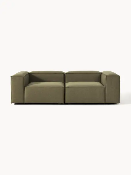 Sofá modular Lennon (3 plazas), Tapizado: 100% poliéster Alta resis, Estructura: madera contrachapada de p, Patas: plástico Este producto es, Tejido verde oliva, An 238 x F 119 cm