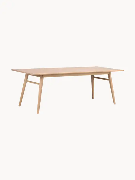 Table extensible en bois de chêne Nevis, 220 - 265 x 90 cm, Bois de chêne, larg. 220 x prof. 90 cm