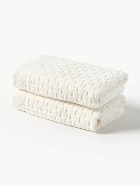 Ręcznik Niam, różne rozmiary, Kremowobiały, Ręcznik do rąk, S 50 x D 100 cm