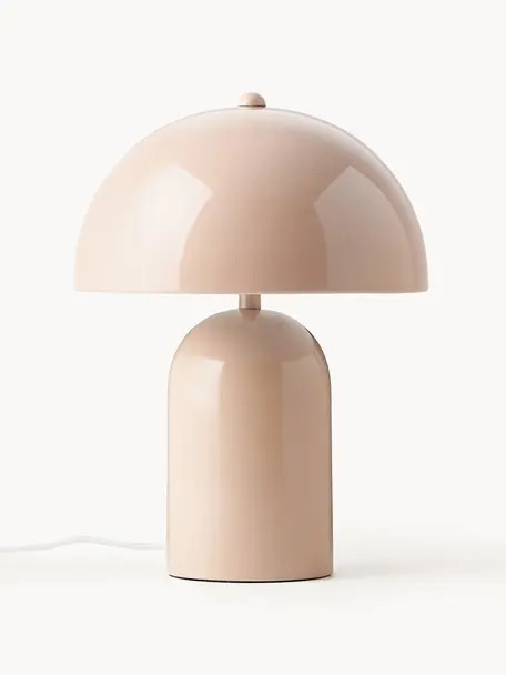 Petite lampe à poser rétro Walter, Pêche, haute brillance, Ø 25 x haut. 34 cm