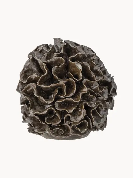 Objet décoratif fait main Delvan, Grès cérame, Brun foncé, Ø 14 x haut. 14 cm