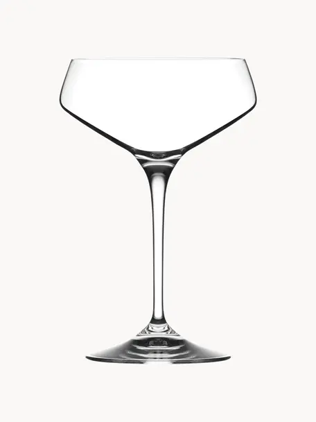 Filigrane Kristall-Champagnerschalen Aria, 6 Stück, Kristallglas, Transparent, Ø 11 x H 17 cm, 330 ml
