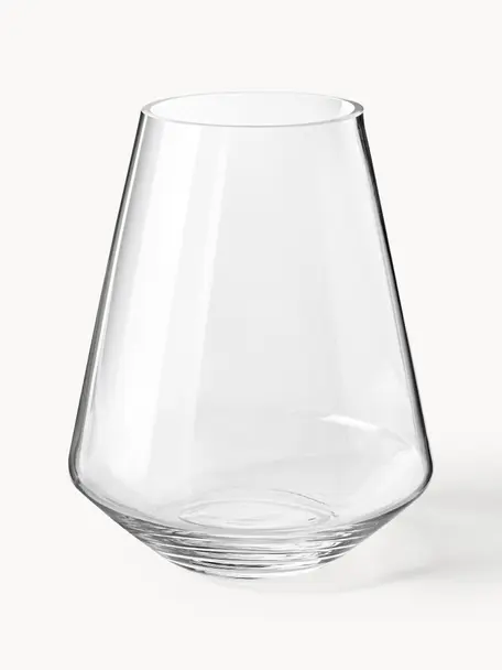 Jarrón de vidrio soplado Joyce, Vidrio, Transparente, Ø 17 x Al 21 cm