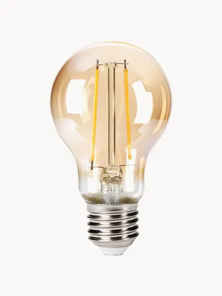 Lampadine E27, bianco caldo, 6 pz, Lampadina: vetro, Base lampadina: alluminio, Dorato, Ø 6 x Alt. 10 cm