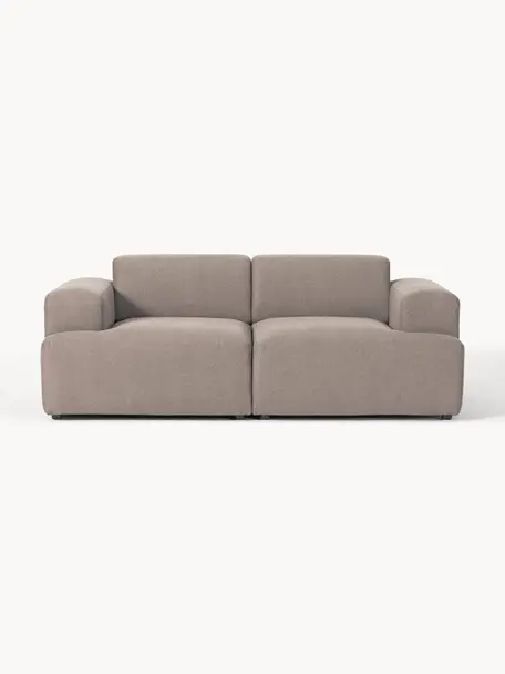 Sofa Melva (2-Sitzer), Bezug: 100% Polyester Der hochwe, Gestell: Massives Kiefernholz, FSC, Webstoff Taupe, B 198 x T 101 cm