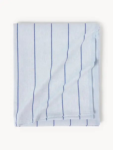 Obrus Line, różne rozmiary, 100% bawełna, Jasny niebieski, ciemny niebieski, 6-8 osób (S 140 x D 270 cm)