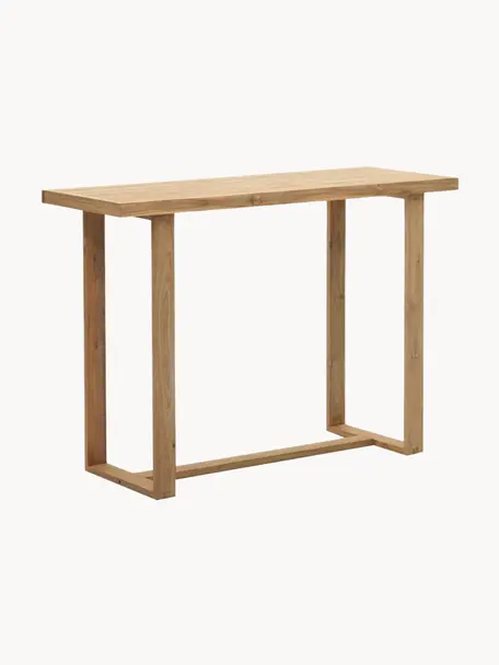 Hoge tafel Canadell van teakhout, H 105 cm, 100% teakhout, Teakhout, B 140 x D 70 cm