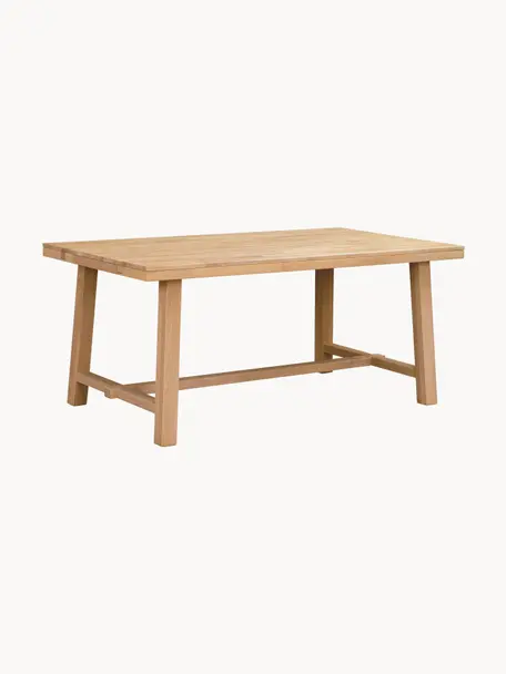Rozkladací jedálenský stôl z dubového dreva Brooklyn, rôzne veľkosti, Masívne dubové drevo leštené a s priehľadným lakom, Dubové drevo, Š 170/220 x H 95 cm