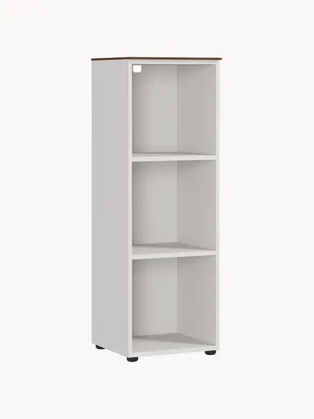Étagère de bureau Ancona, Beige clair, bois effet noyer, larg. 41 x haut. 120 cm