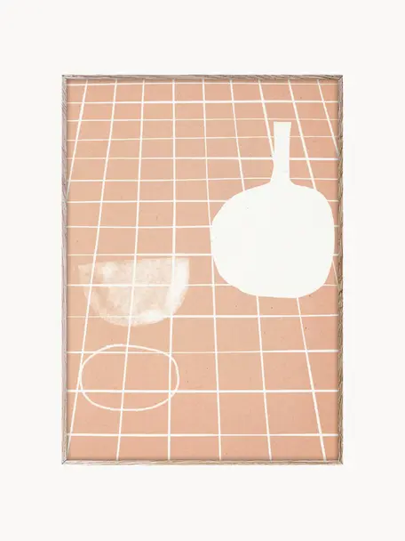 Poster SDO 07, Cartoncino opaco da 210 g firmato Hahnemühle, stampa digitale con 10 colori resistenti ai raggi UV, Albicocca, bianco latte, Larg. 30 x Alt. 40 cm