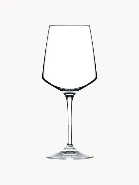 Copas de vino blanco de cristal Aria, 6 uds., Cristal, Transparente, Ø 9 x Al 21 cm, 386 ml