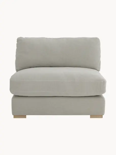 Linnen fauteuil Vide, Bekleding: 100% linnen, Poten: grenenhout, Linnen lichtgrijs, B 92 x D 87 cm