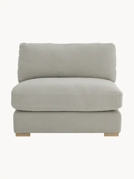 Sillón de lino Vide, Funda: 100% lino, Patas: madera de pino, Lino gris claro, An 92 x F 87 cm