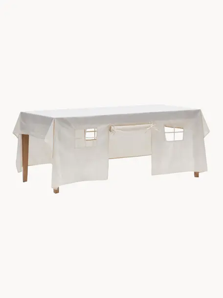 Speelhuis tafelkleed Temis, 100% katoen, Gebroken wit, Voor 6-8 personen (L 230 x B 210 cm)
