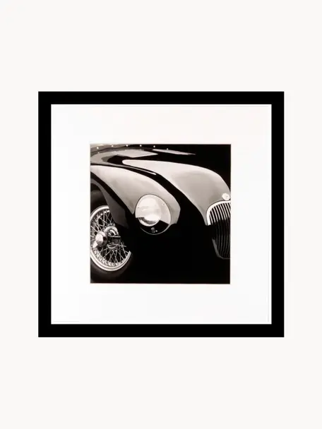 Impression numérique encadrée Oldtimer II, Image : noir, blanc Cadre : noir, larg. 30 x haut. 30 cm