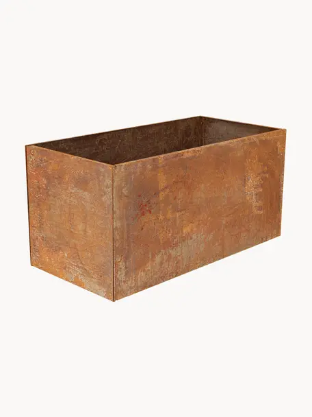 Pot de fleurs en acier corten Rust, Acier corten, Rouge rouille, larg. 78 x haut. 38 cm