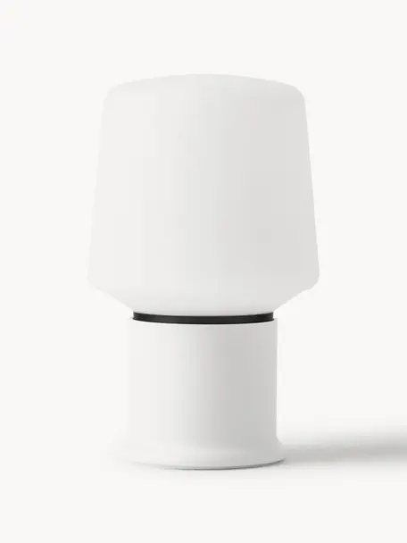 Lampada da tavolo portatile da esterno a LED con luce regolabile London, Plastica, Bianco, Ø 9 x Alt. 15 cm
